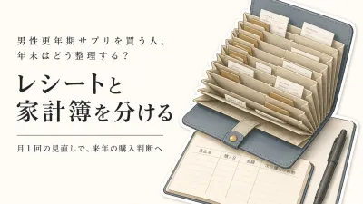 年末までにレシートファイルと家計簿ノートを整理｜サプリ・睡眠用品の購入履歴を分類しやすくする選び方